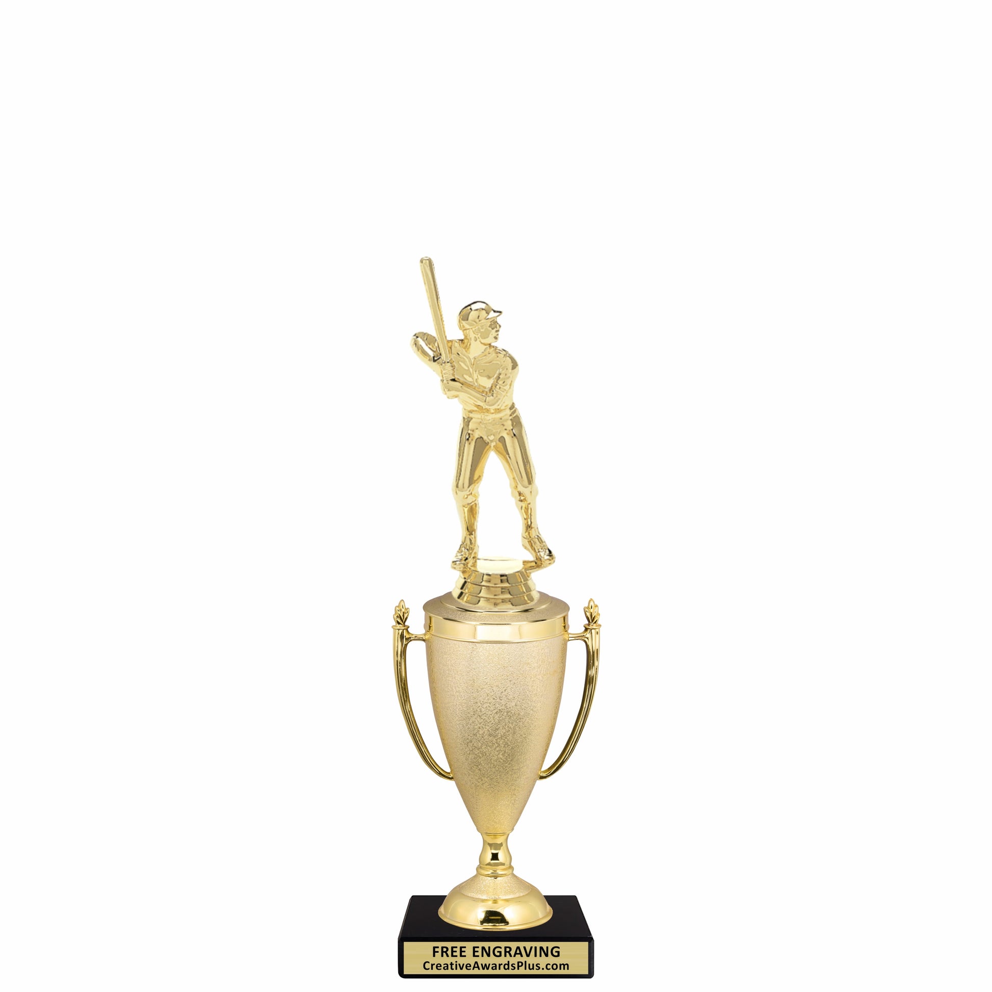 Stippled Cup Baseball Trophy 11.5" / Gold