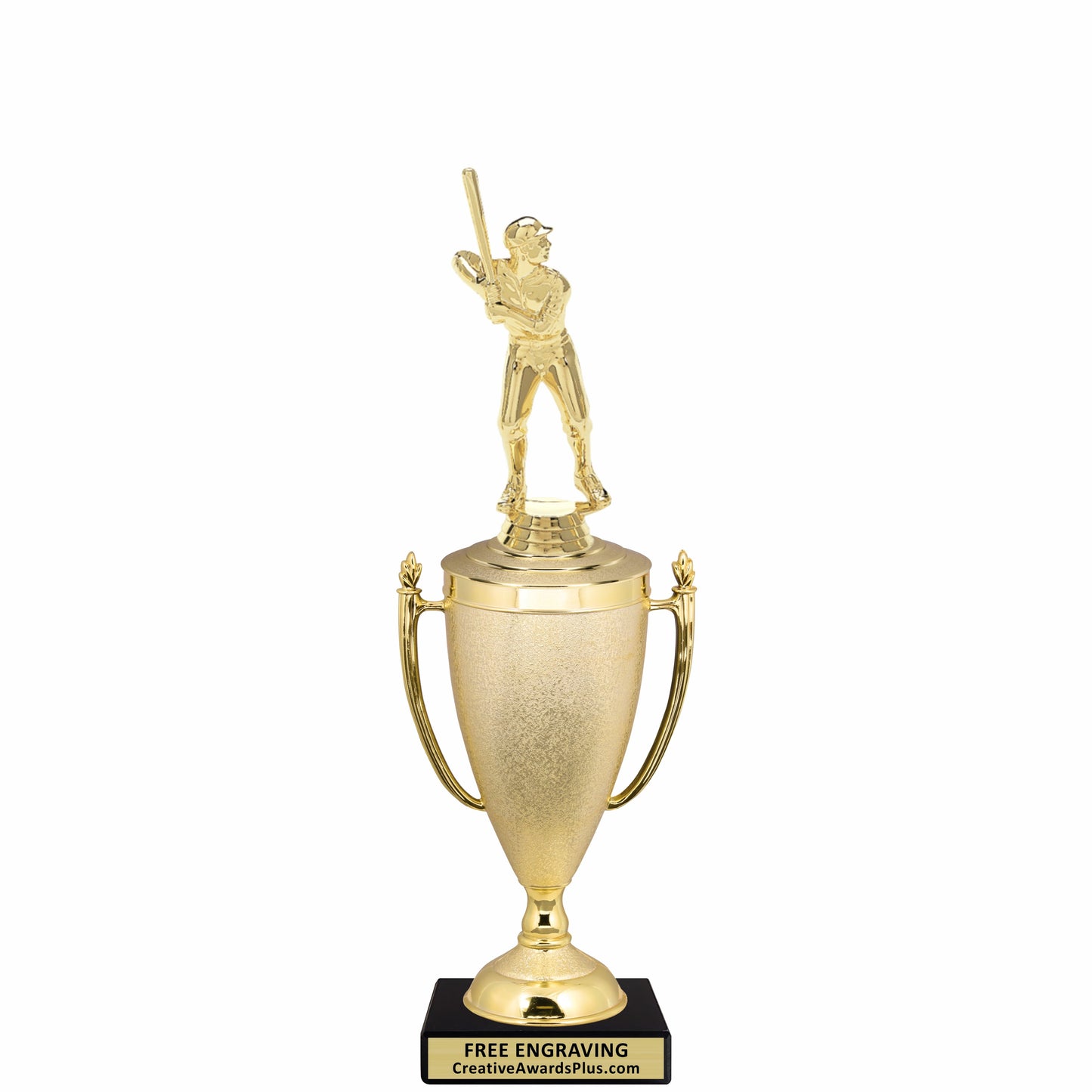 Stippled Cup Baseball Trophy 13.25" / Gold