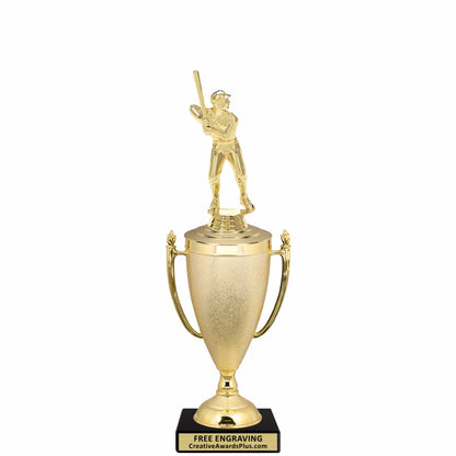 Stippled Cup Baseball Trophy 13.25" / Gold