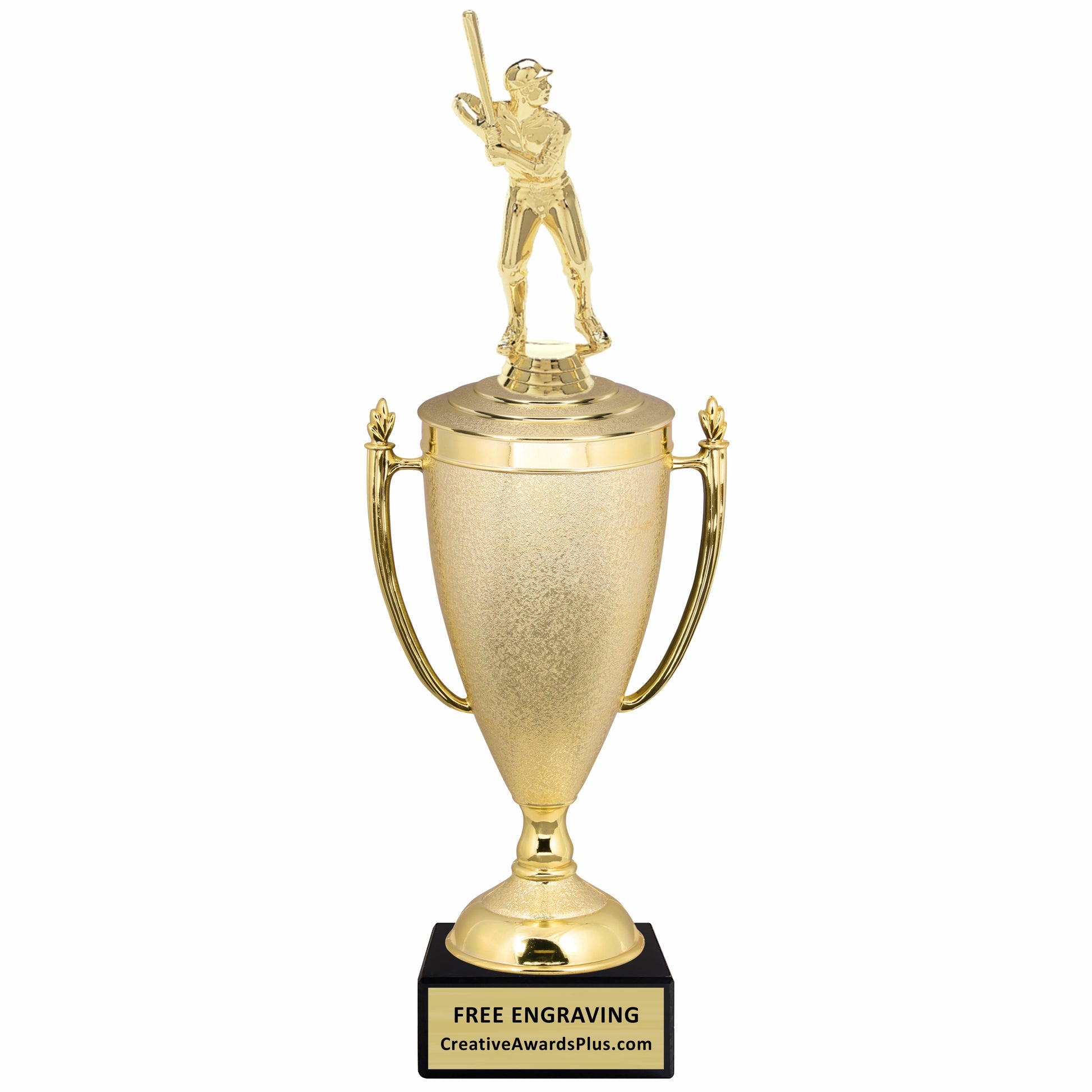 Stippled Cup Baseball Trophy 15.4" / Gold