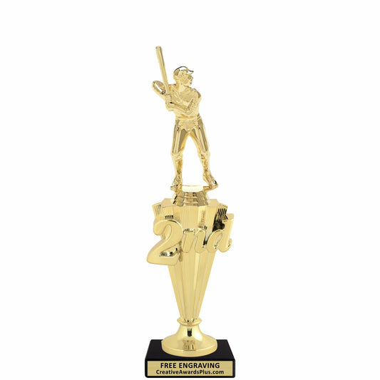 Baseball 2nd Place Trophy 11.4" / Gold