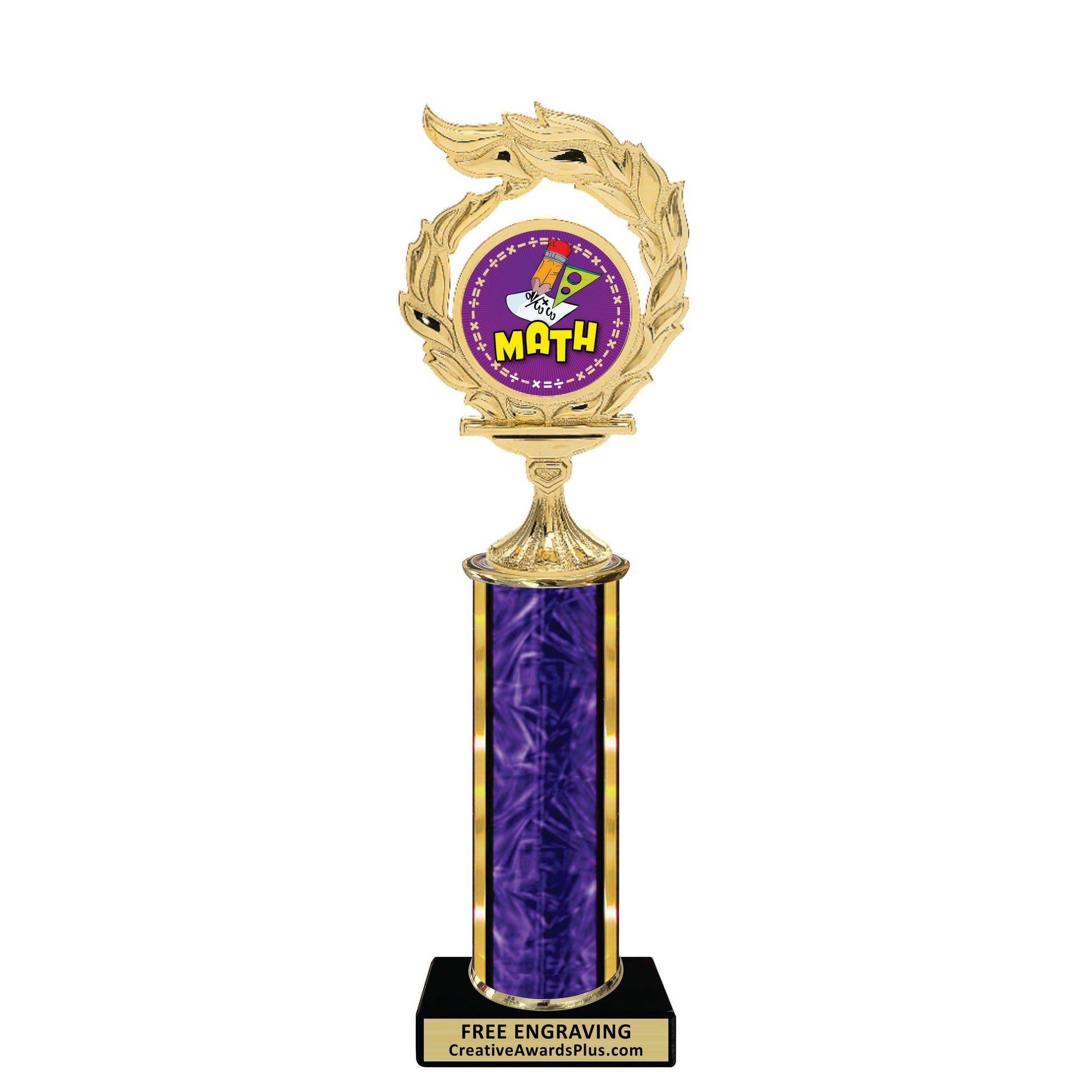 Flame Academic Classic Trophy 11.5" / Multiple / Math