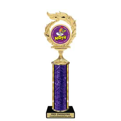 Flame Academic Classic Trophy 11.5" / Multiple / Math