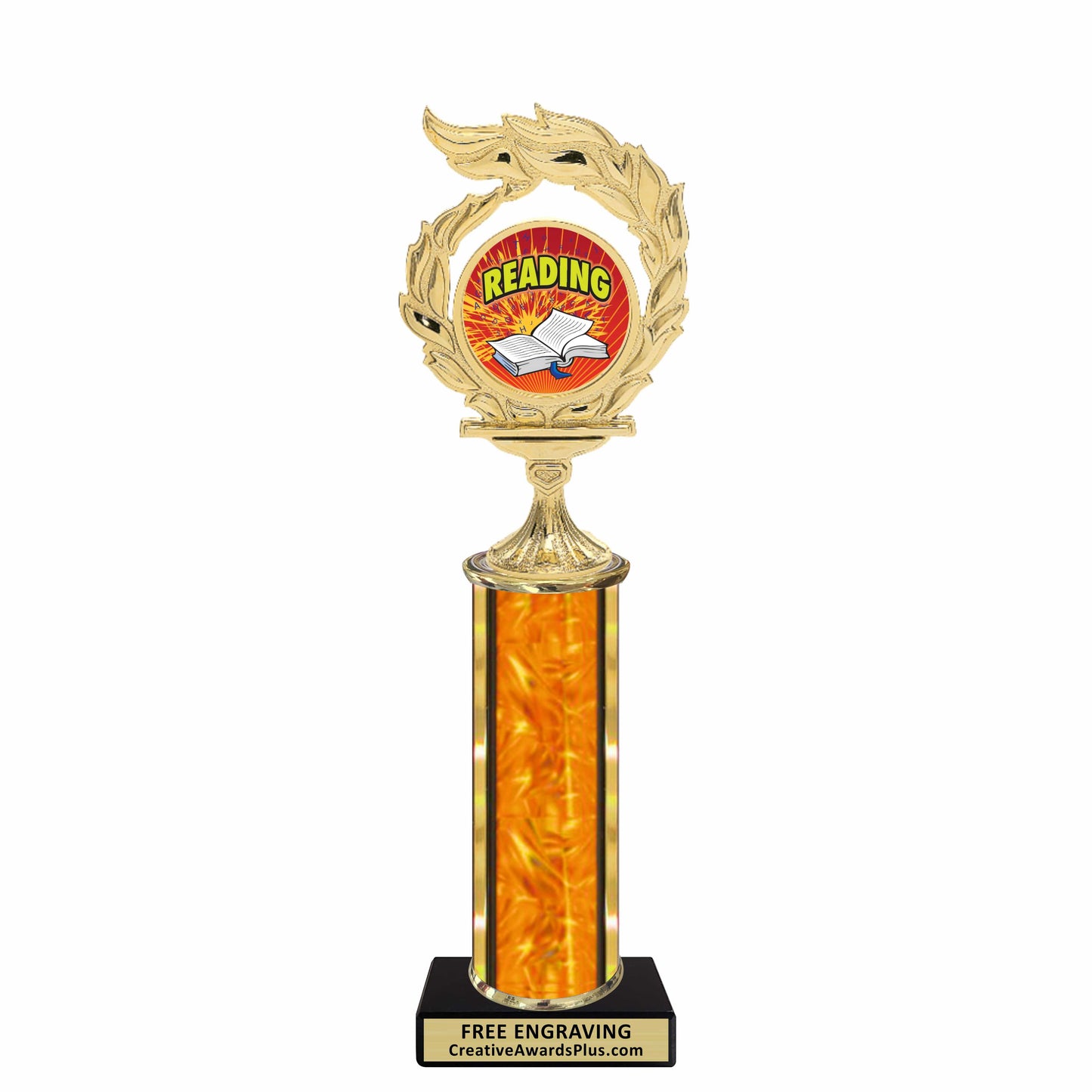 Flame Academic Classic Trophy 11.5" / Multiple / Reading