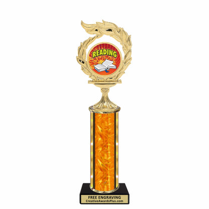 Flame Academic Classic Trophy 11.5" / Multiple / Reading