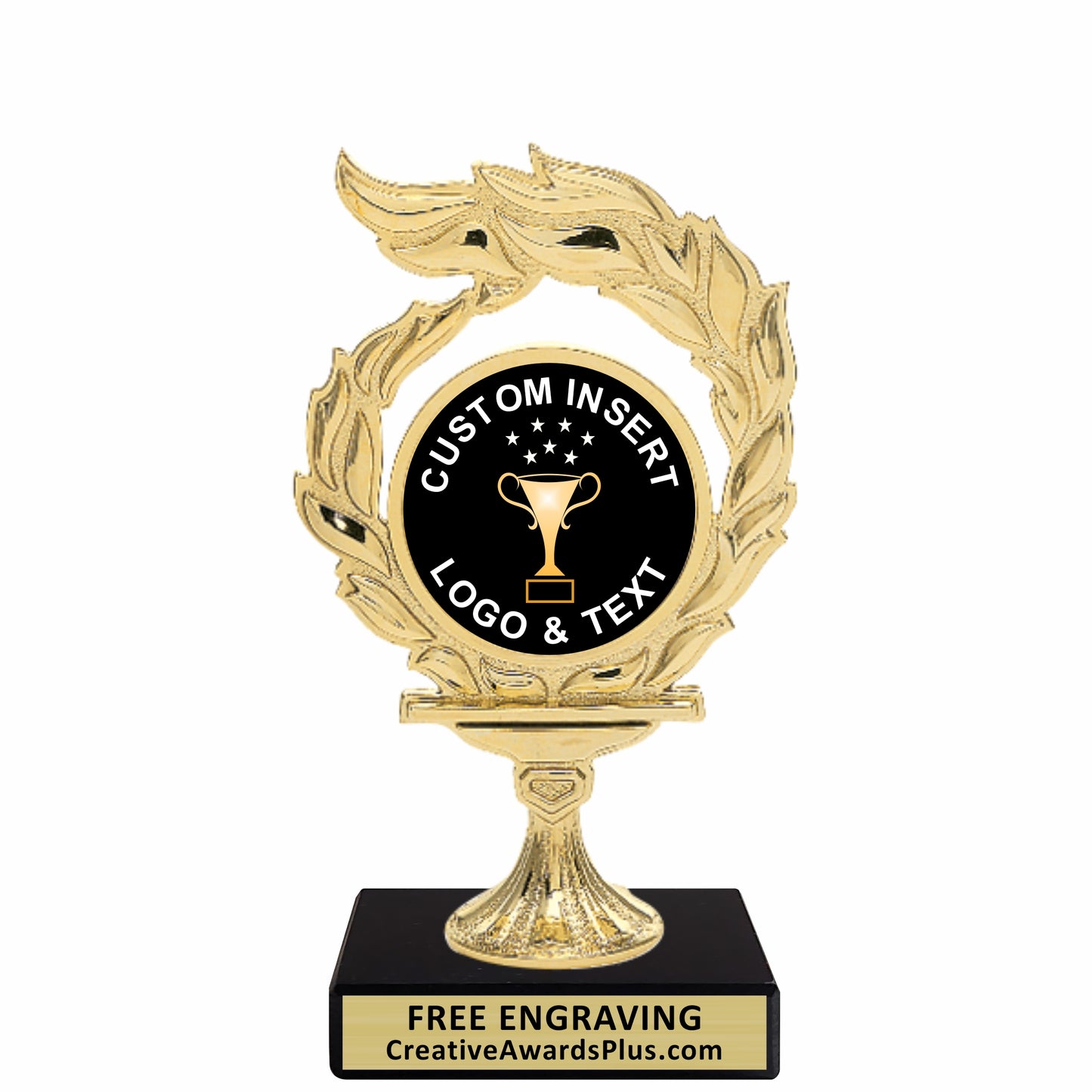 Flame Insert Trophy 6.5" / Gold