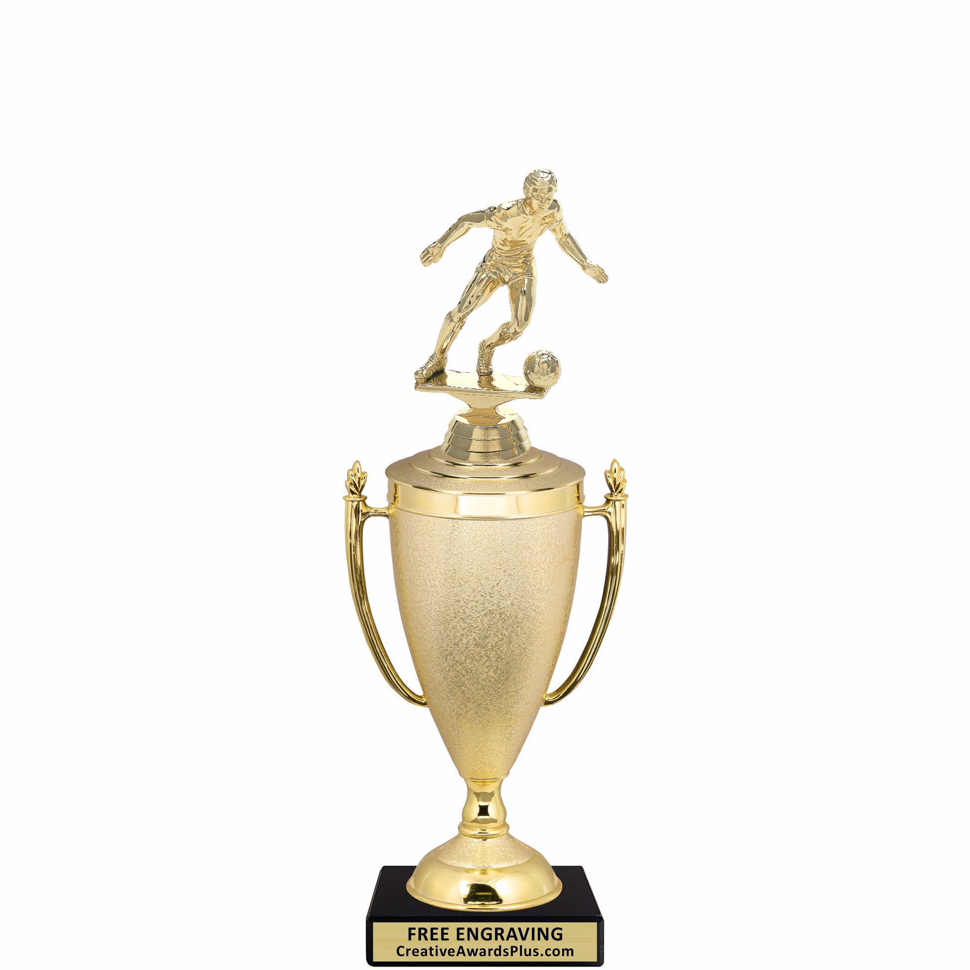 Stippled Cup Soccer Trophy 12" / Gold / Male