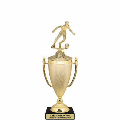 Stippled Cup Soccer Trophy 12" / Gold / Male