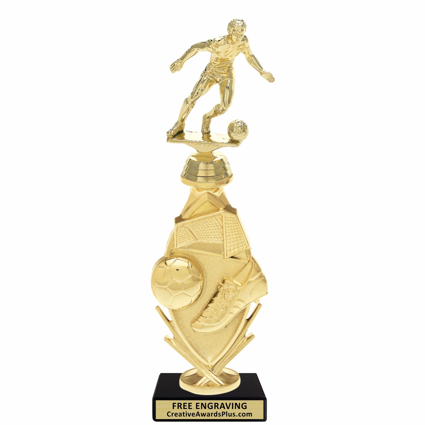 Alpha Soccer Trophy 11" / Gold / Male