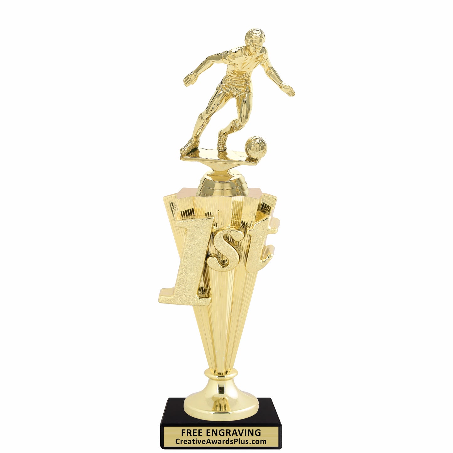 Soccer 1st Place Trophy 10.75" / Gold / Male