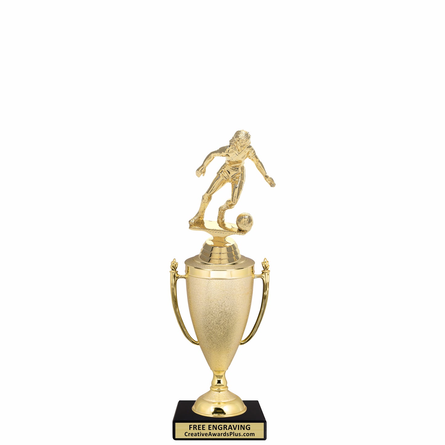 Stippled Cup Soccer Trophy 10.25" / Gold / Female