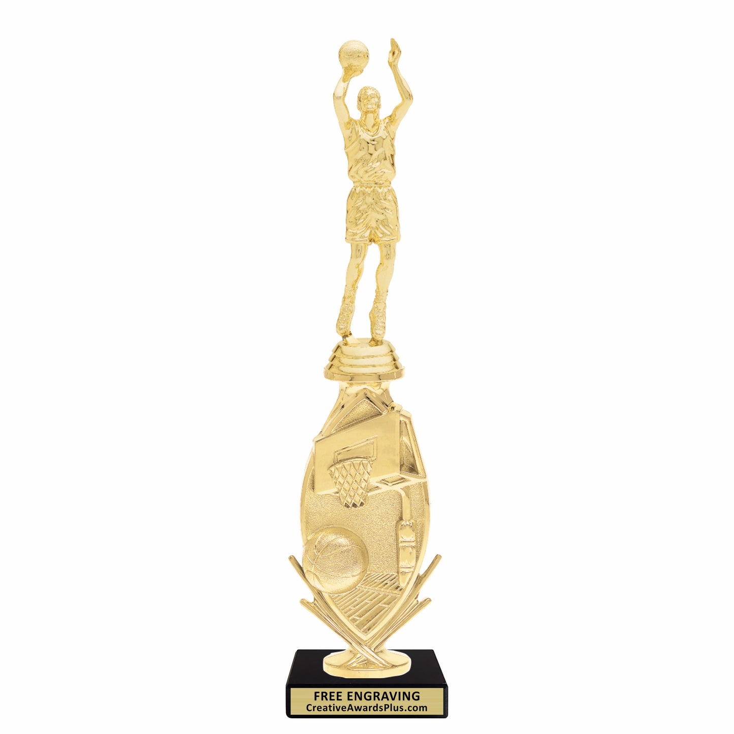 Alpha Basketball Trophy 13" / Gold / Male