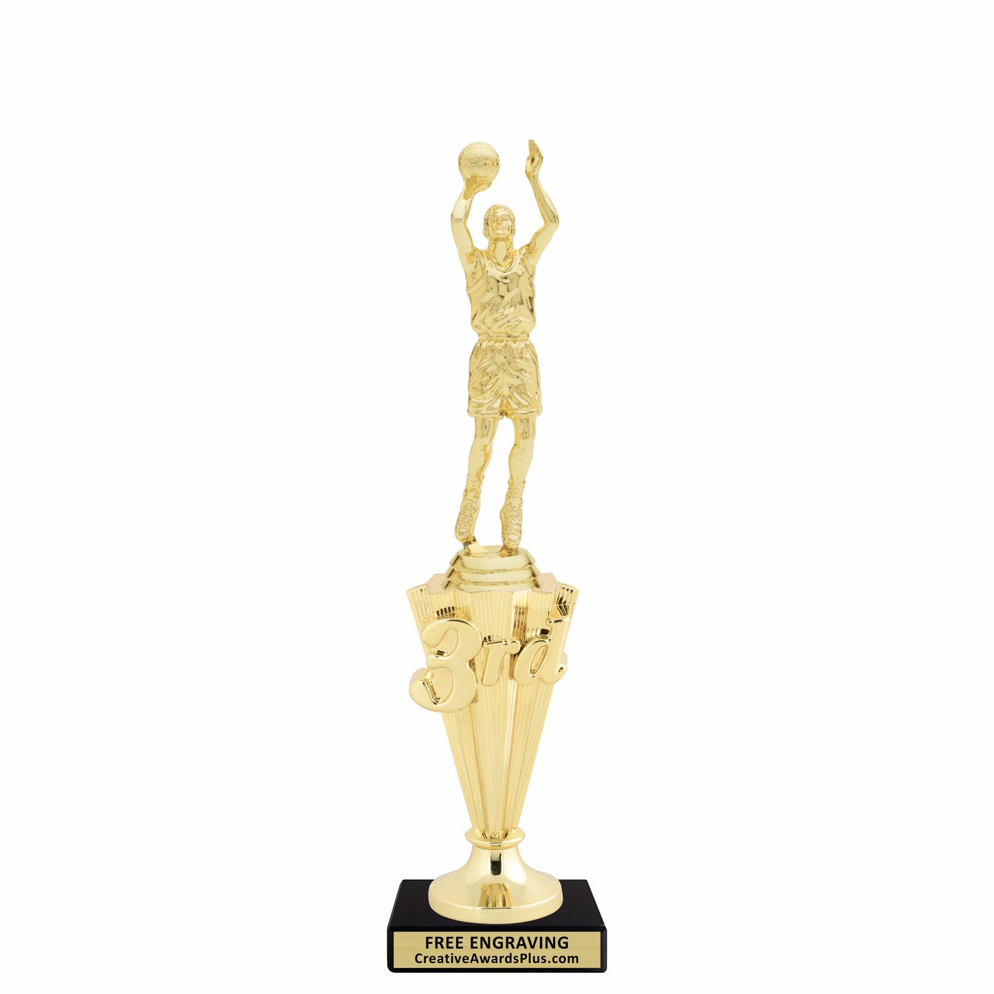 Basketball 3rd Place Trophy 11.75" / Gold / Male