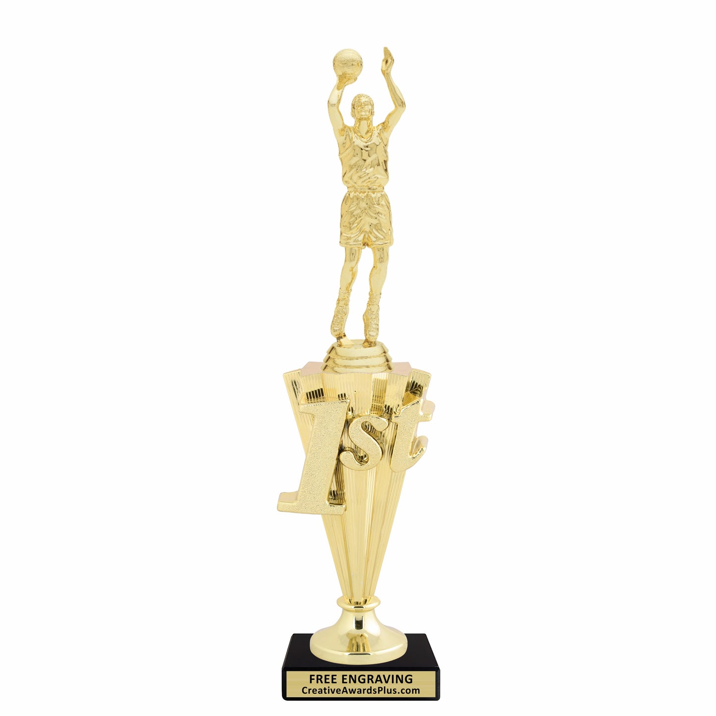 Basketball 1st Place Trophy 12.75" / Gold / Male