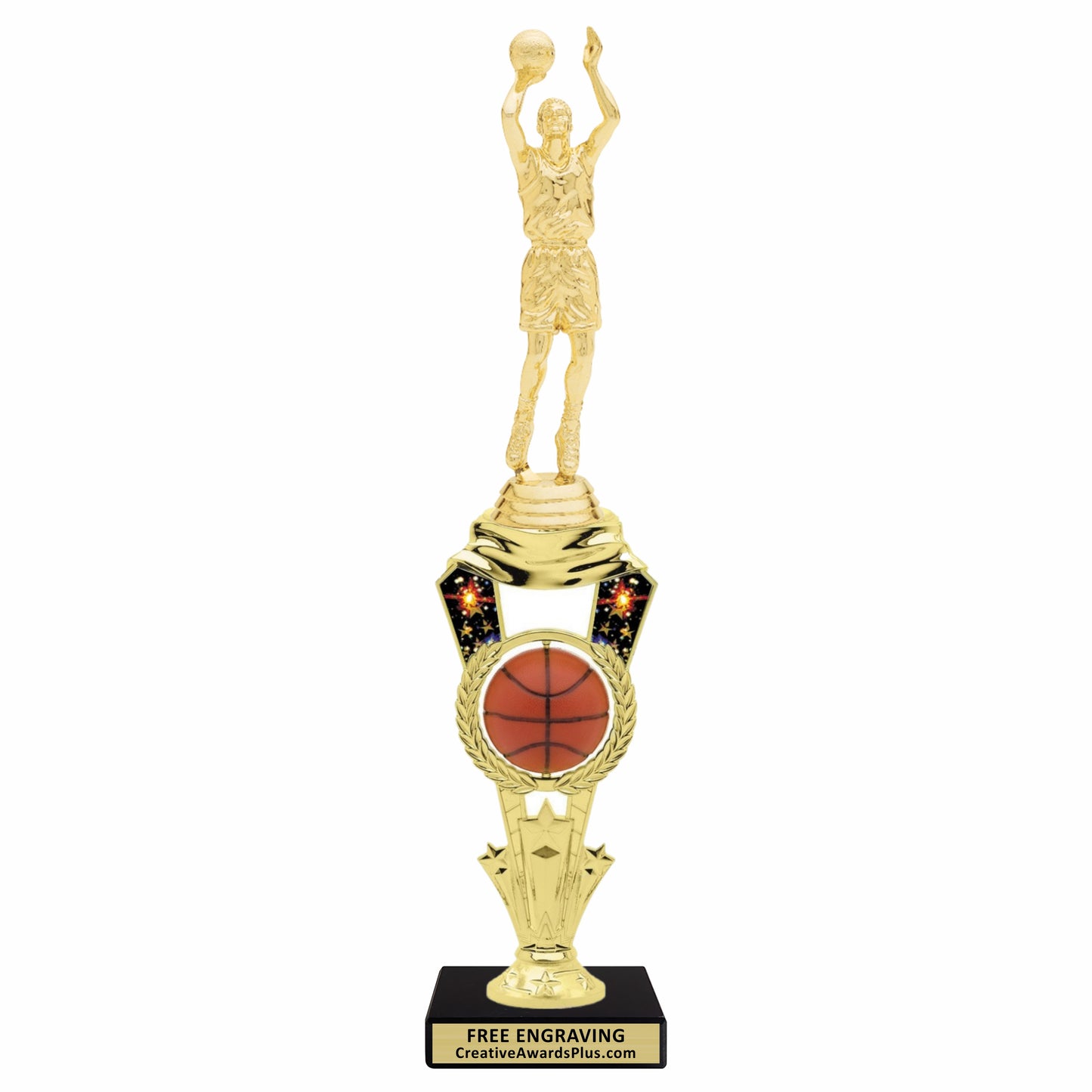 Galaxy Spinner Basketball Trophy 13.4" / Gold / Male