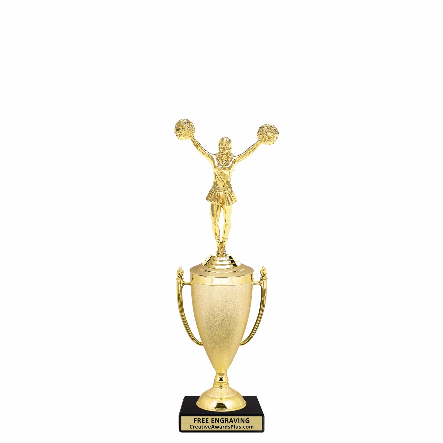 Stippled Cup Cheer Trophy 11.4" / Gold