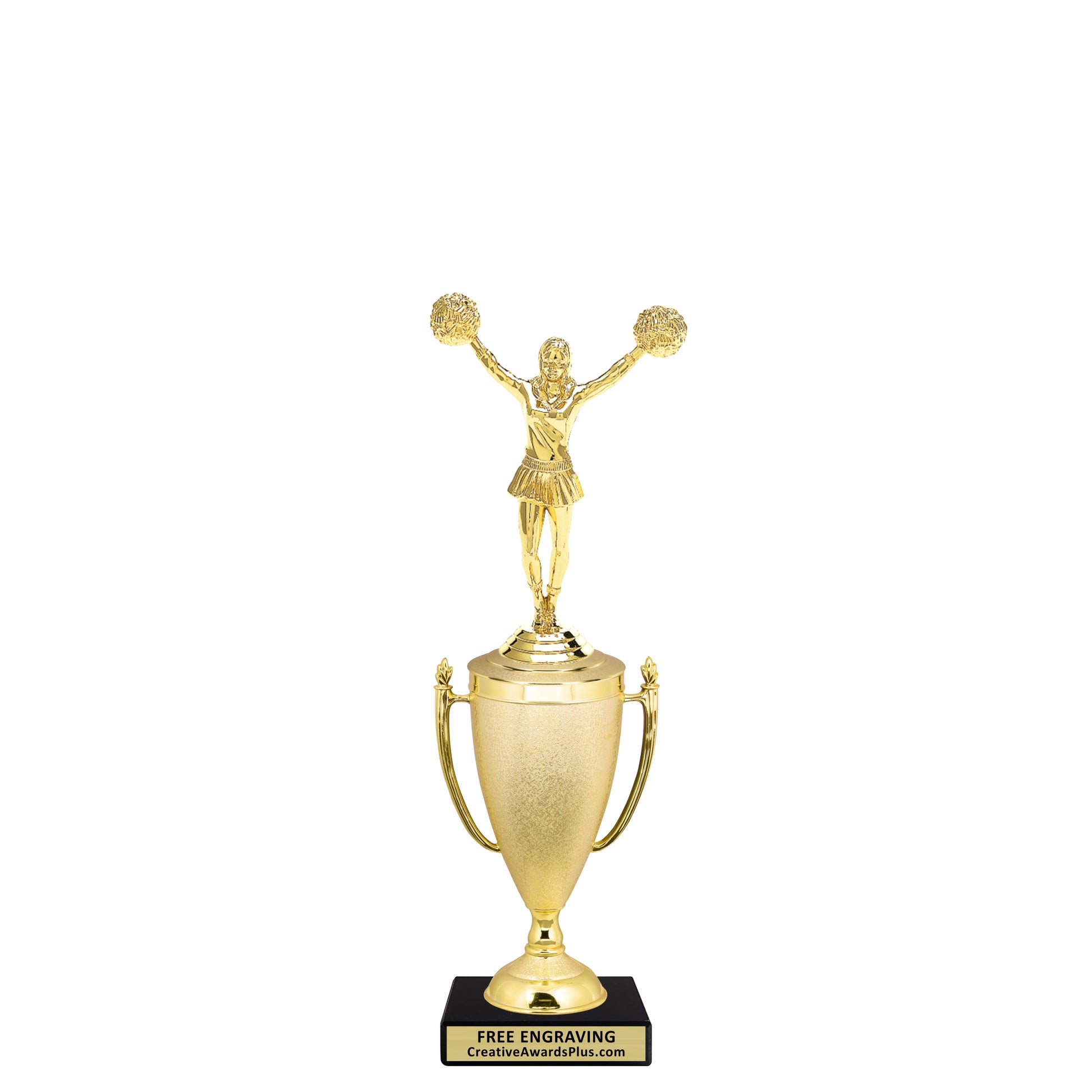Stippled Cup Cheer Trophy 11.4" / Gold