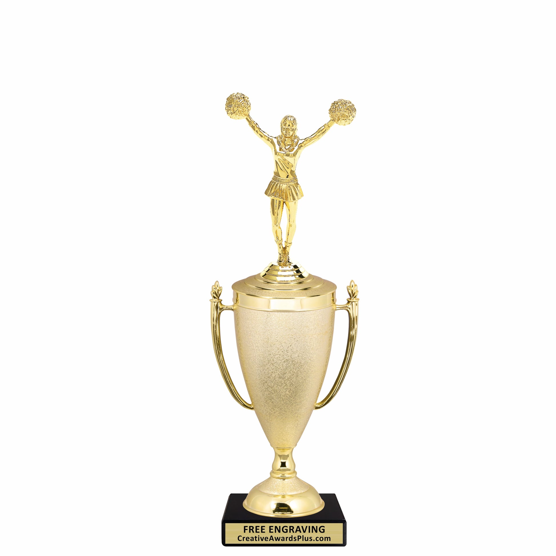 Stippled Cup Cheer Trophy 13" / Gold