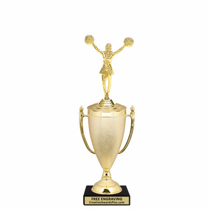 Stippled Cup Cheer Trophy 13" / Gold