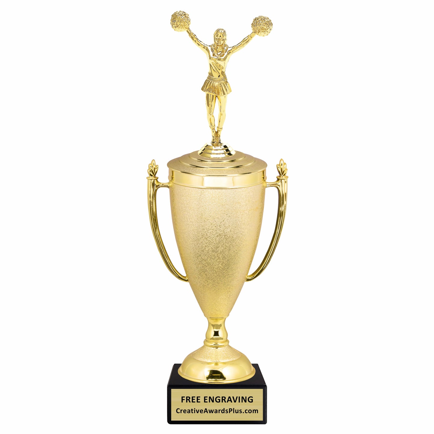 Stippled Cup Cheer Trophy 15.25" / Gold
