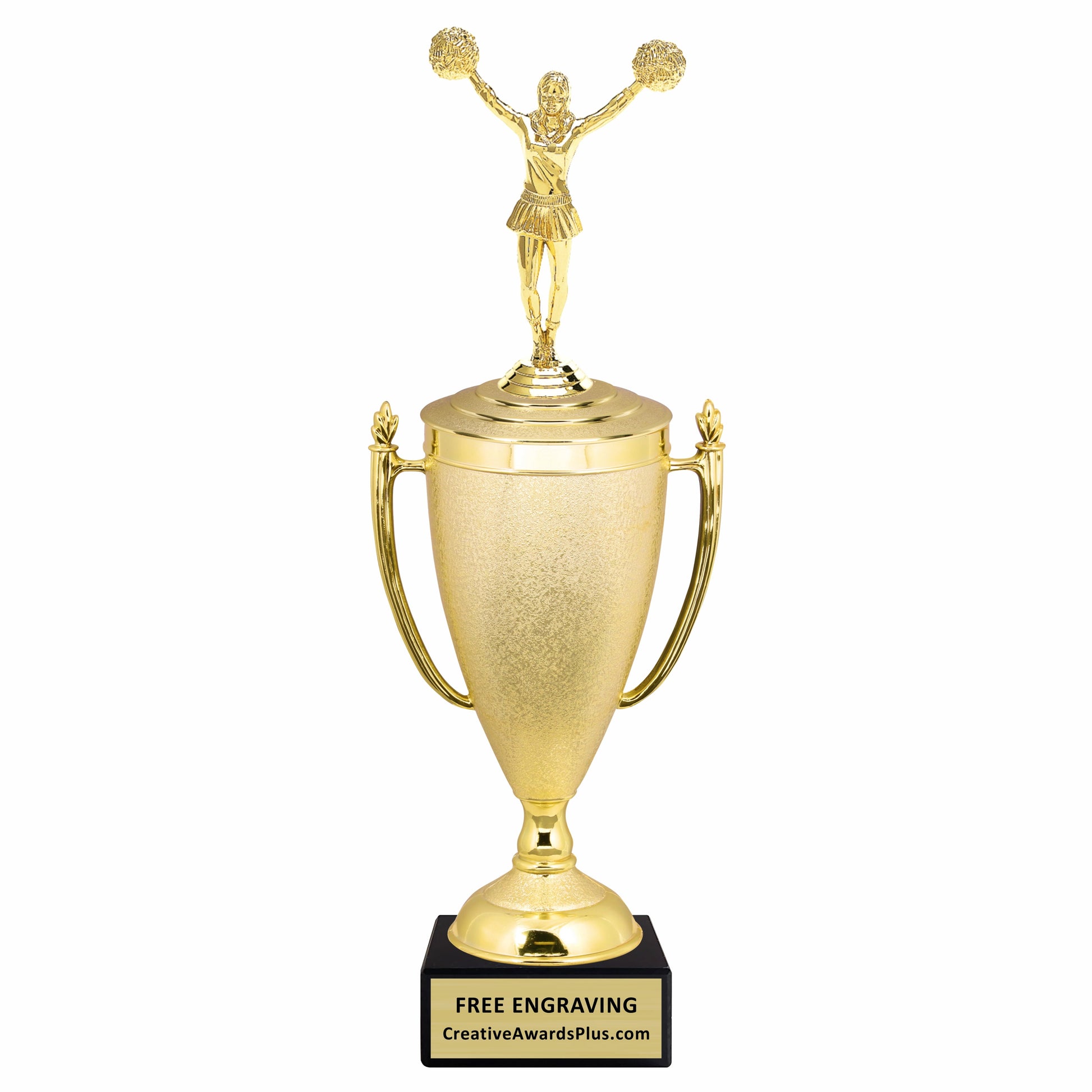 Stippled Cup Cheer Trophy 15.25" / Gold
