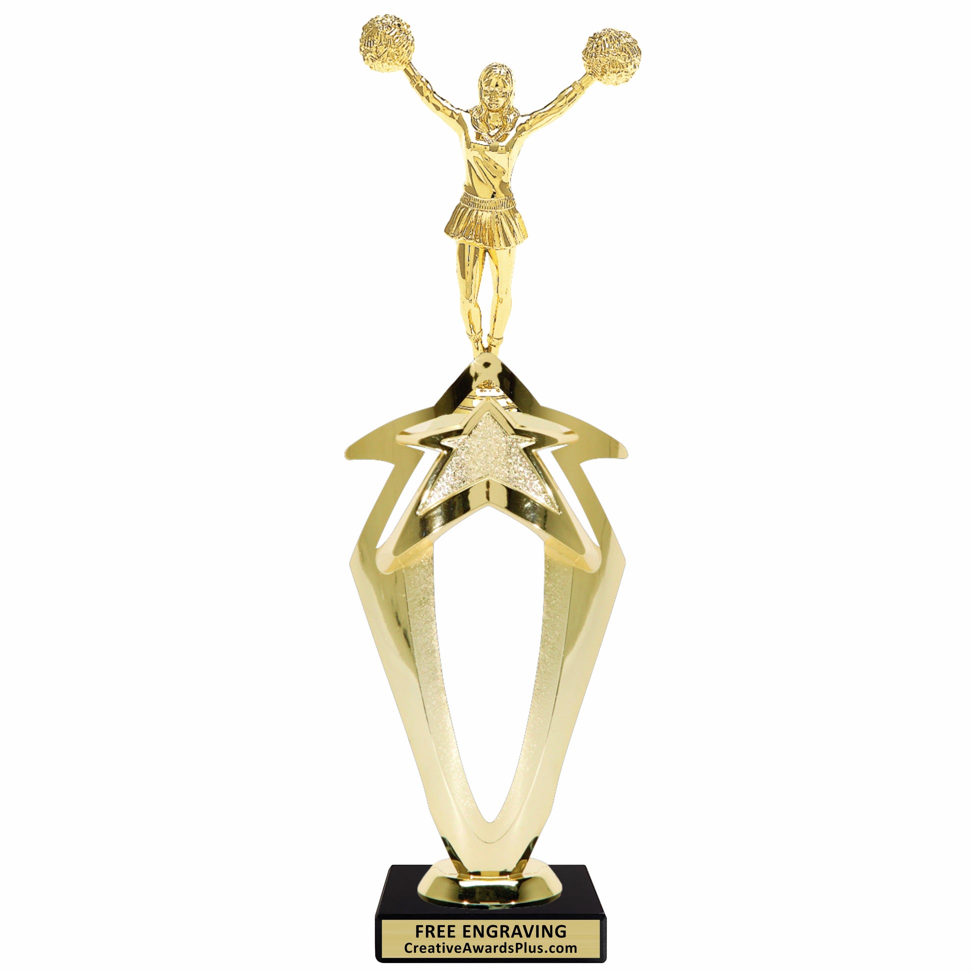 Mega Star Cheer Trophy 12.75" / Gold