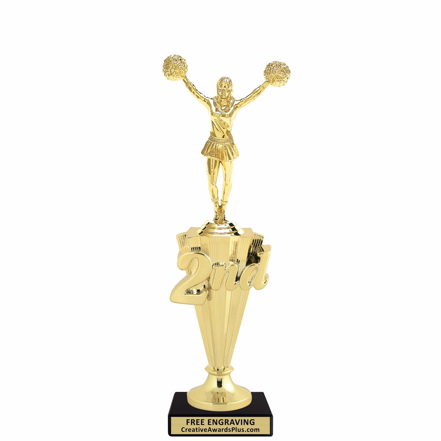 Cheer 2nd Place Trophy 11.25" / Gold