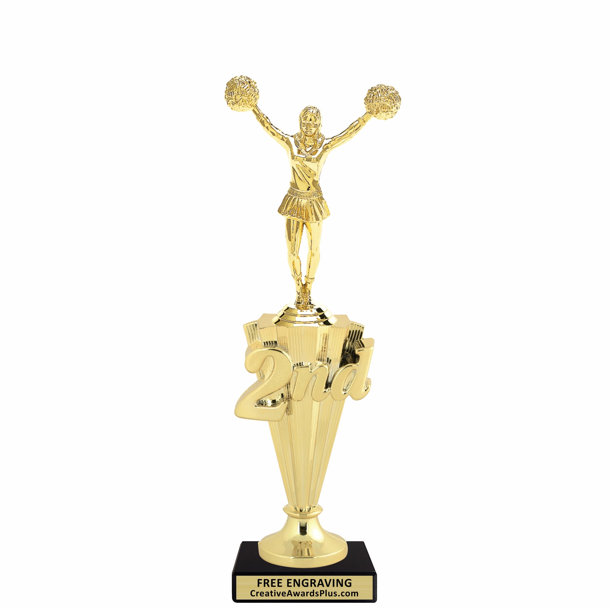 Cheer 2nd Place Trophy 11.25" / Gold