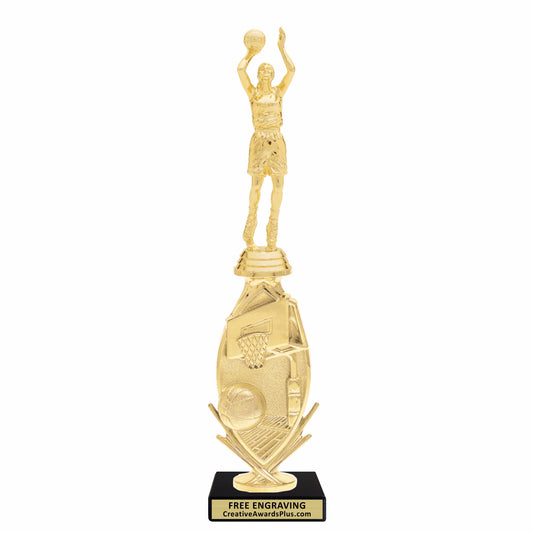 Alpha Basketball Trophy 13" / Gold / Female