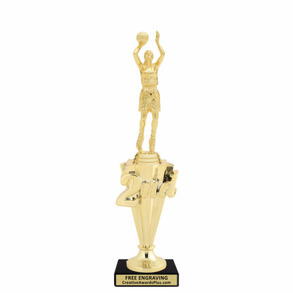 Basketball 2nd Place Trophy 12.25" / Gold / Female