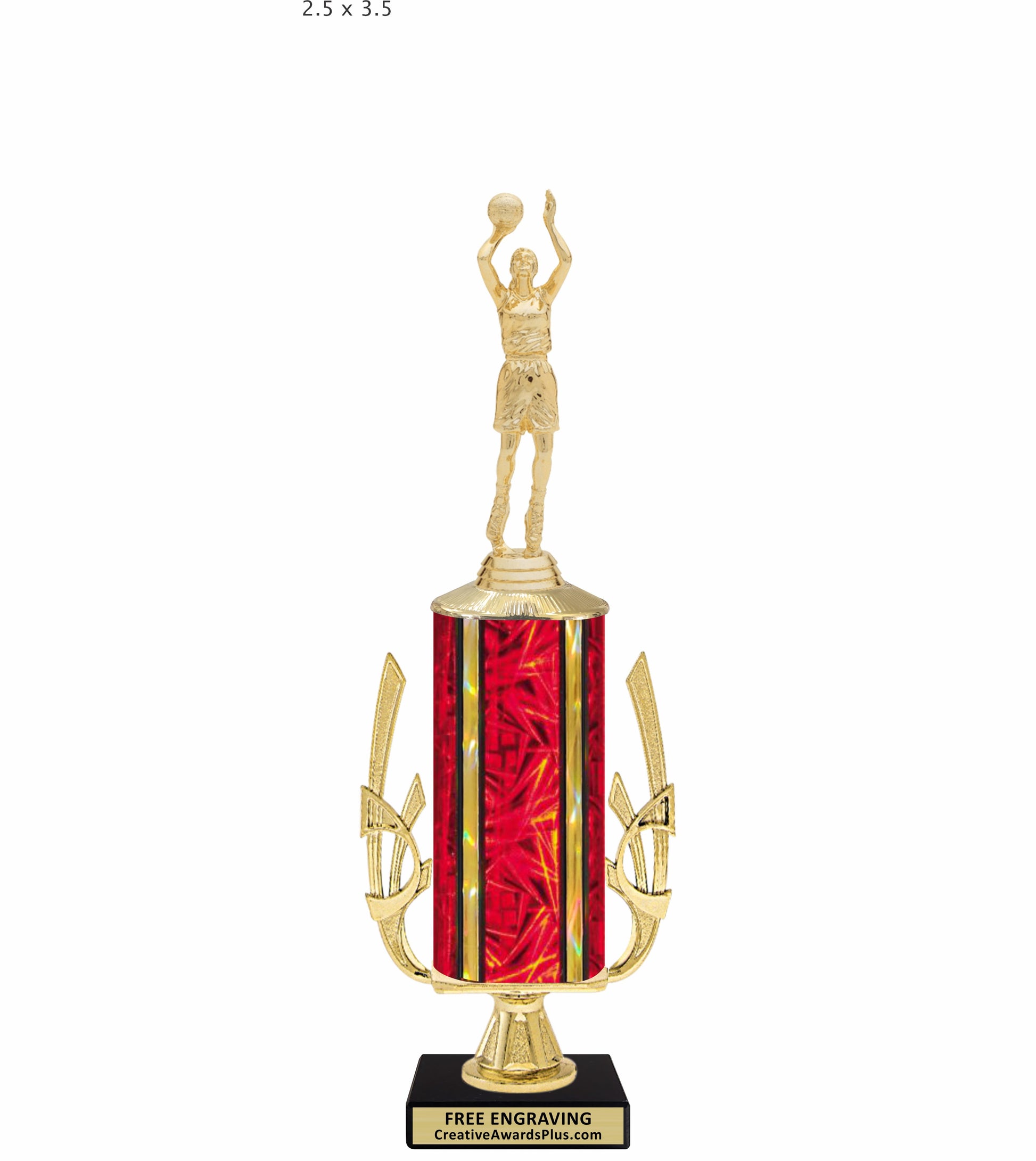 Accent Basketball Trophy 15.5" / Gold / Female