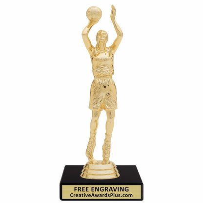 Participant Basketball Trophy 7.25" / Gold / Female