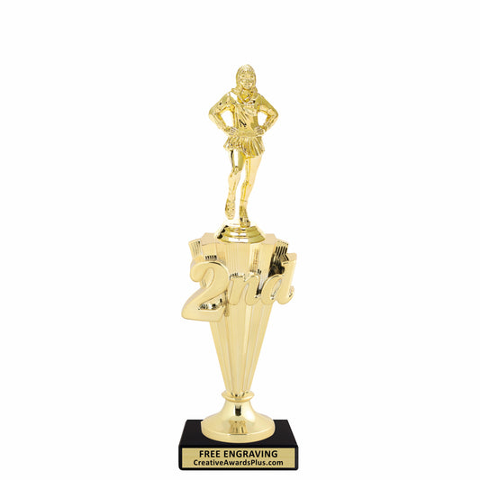 Drill Team 2nd Place Trophy 10.5" / Gold