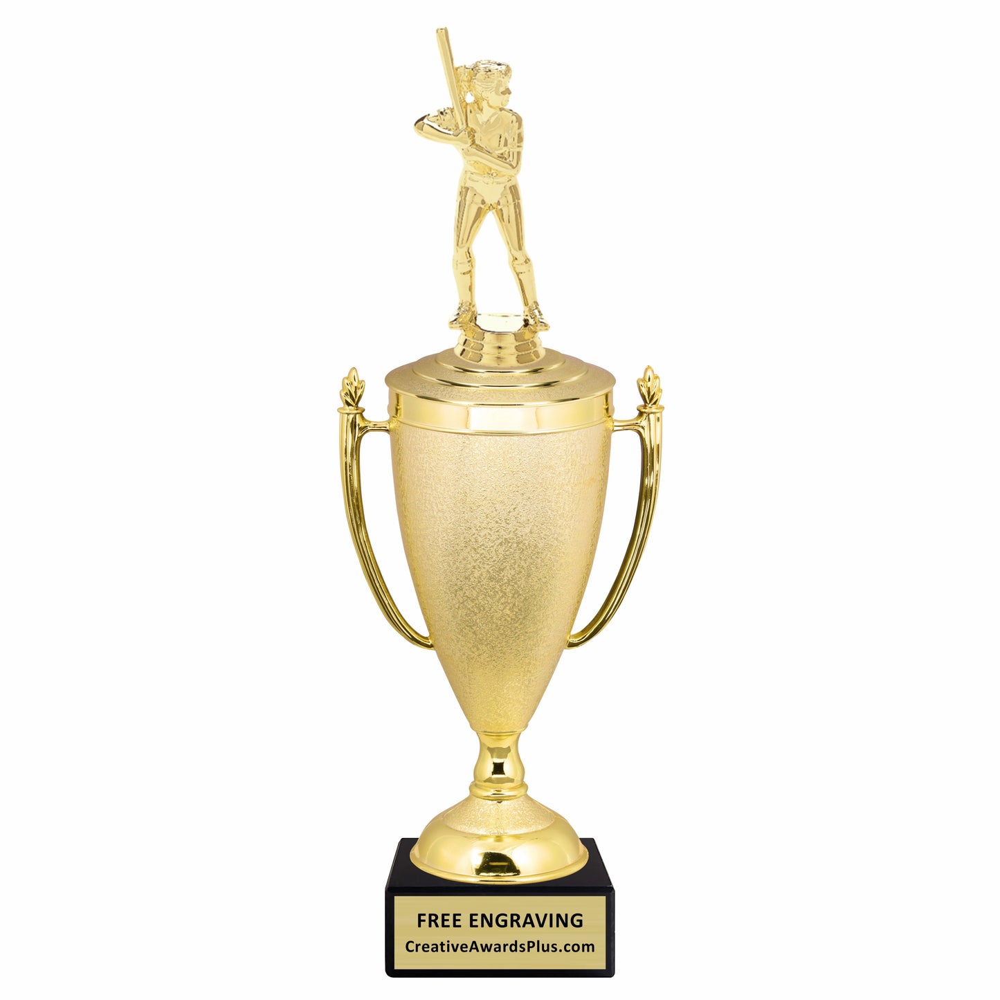 Stippled Cup Softball Trophy 15.25" / Gold