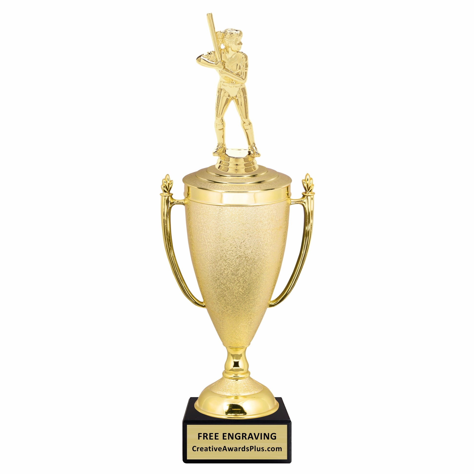 Stippled Cup Softball Trophy 15.25" / Gold