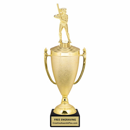 Stippled Cup Softball Trophy 15.25" / Gold