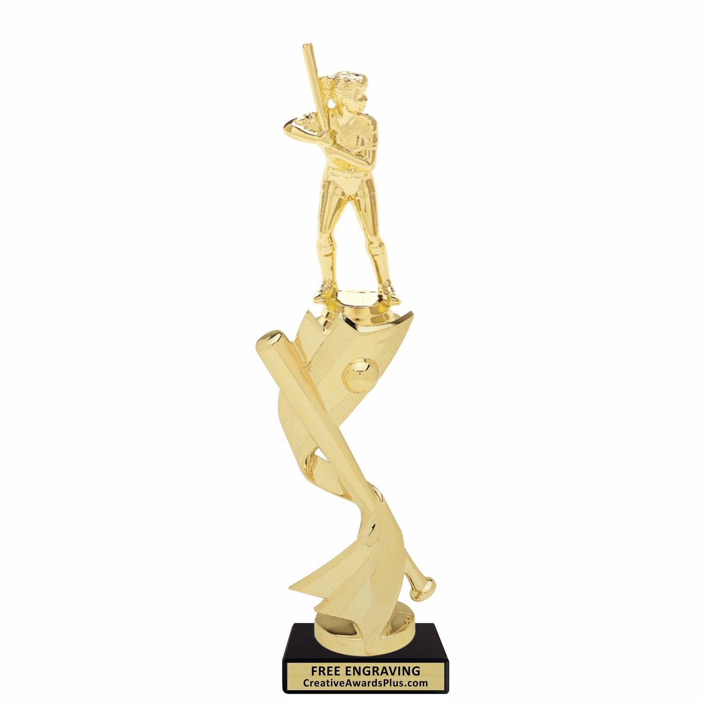 Celebration Ribbon Softball Trophy 12" / Gold