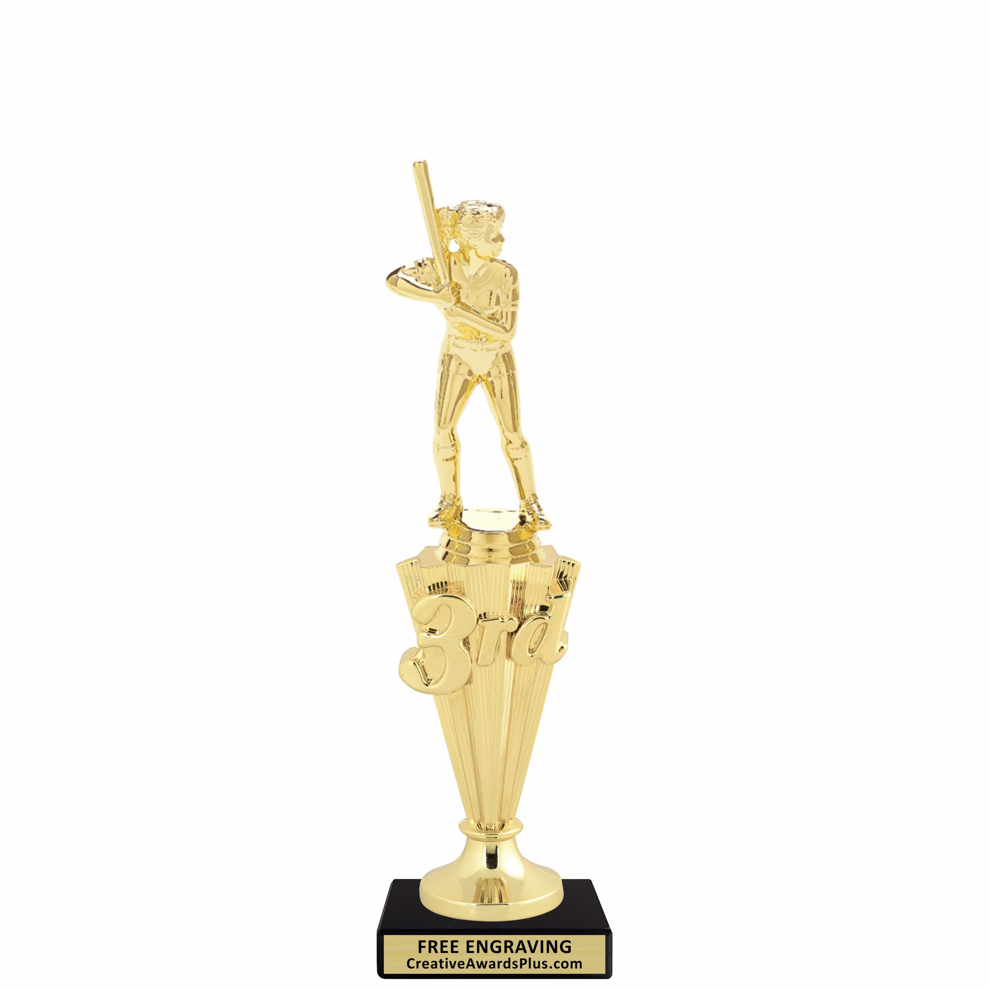 Softball 3rd Place Trophy 10.75" / Gold