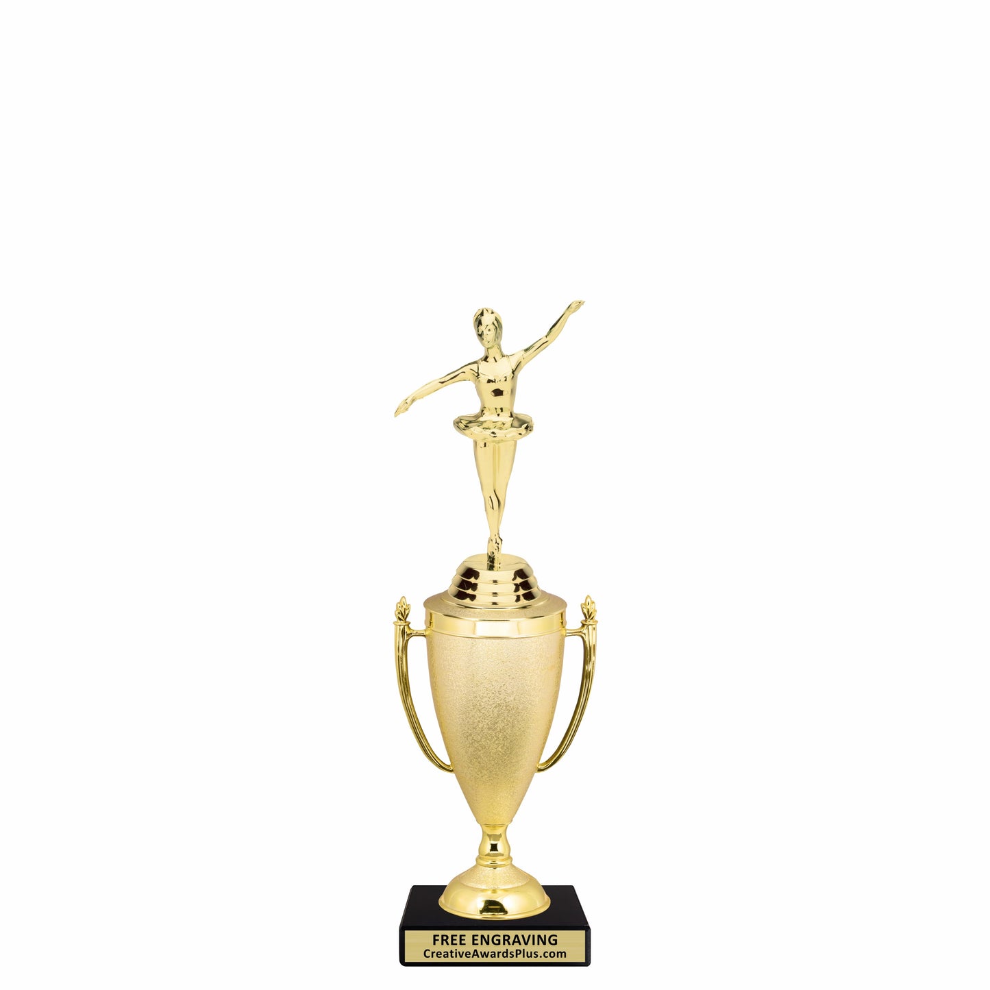 Stippled Cup Ballet Trophy 10.75" / Gold
