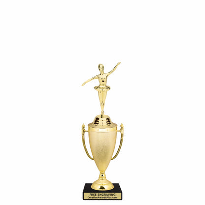Stippled Cup Ballet Trophy 10.75" / Gold