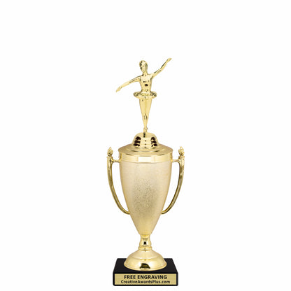 Stippled Cup Ballet Trophy 12.5" / Gold