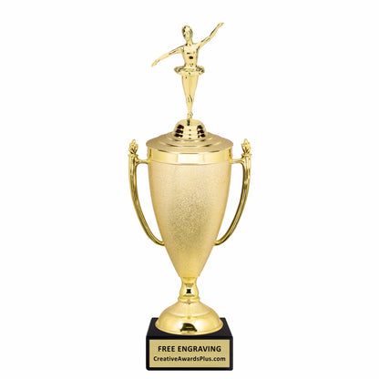 Stippled Cup Ballet Trophy 14.75" / Gold