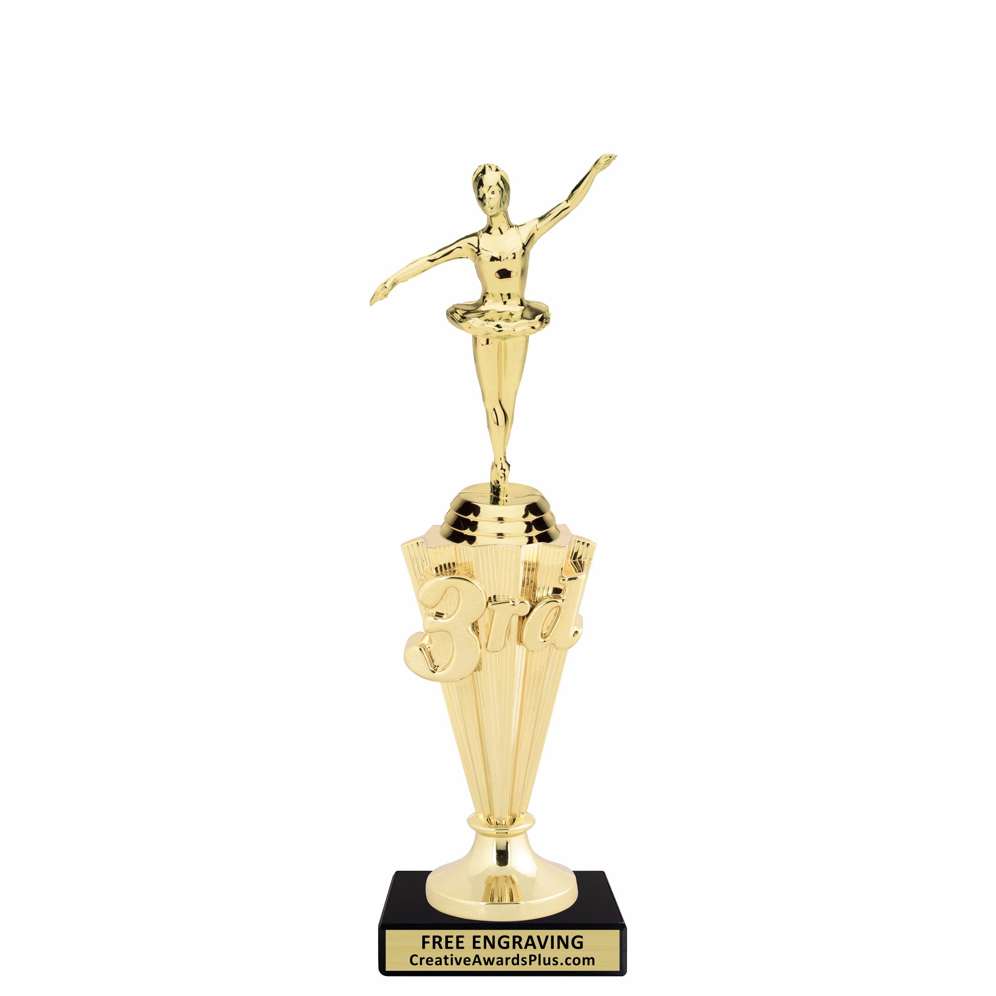 Ballet 3rd Place Trophy 10.25" / Gold