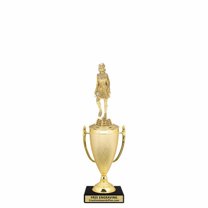 Stippled Cup Irish Dancer Trophy 10.9" / Gold