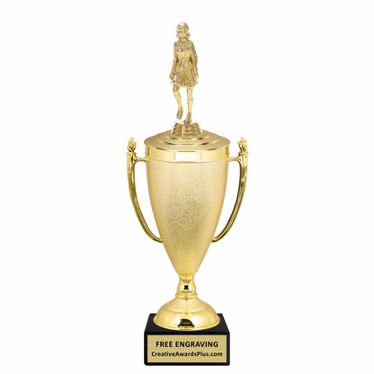 Stippled Cup Irish Dancer Trophy 14.75" / Gold