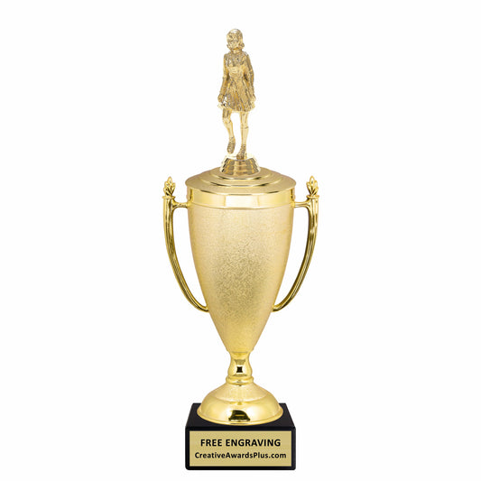 Stippled Cup Irish Dancer Trophy 14.75" / Gold