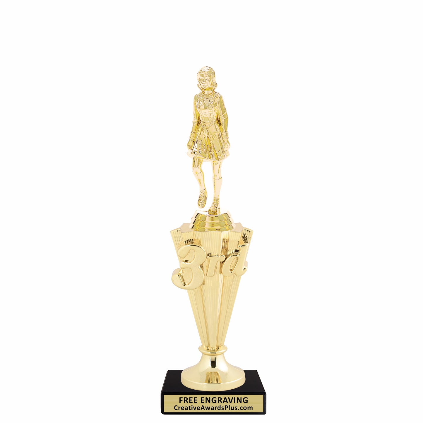 Irish Dancer 3rd Place Trophy 10.25" / Gold