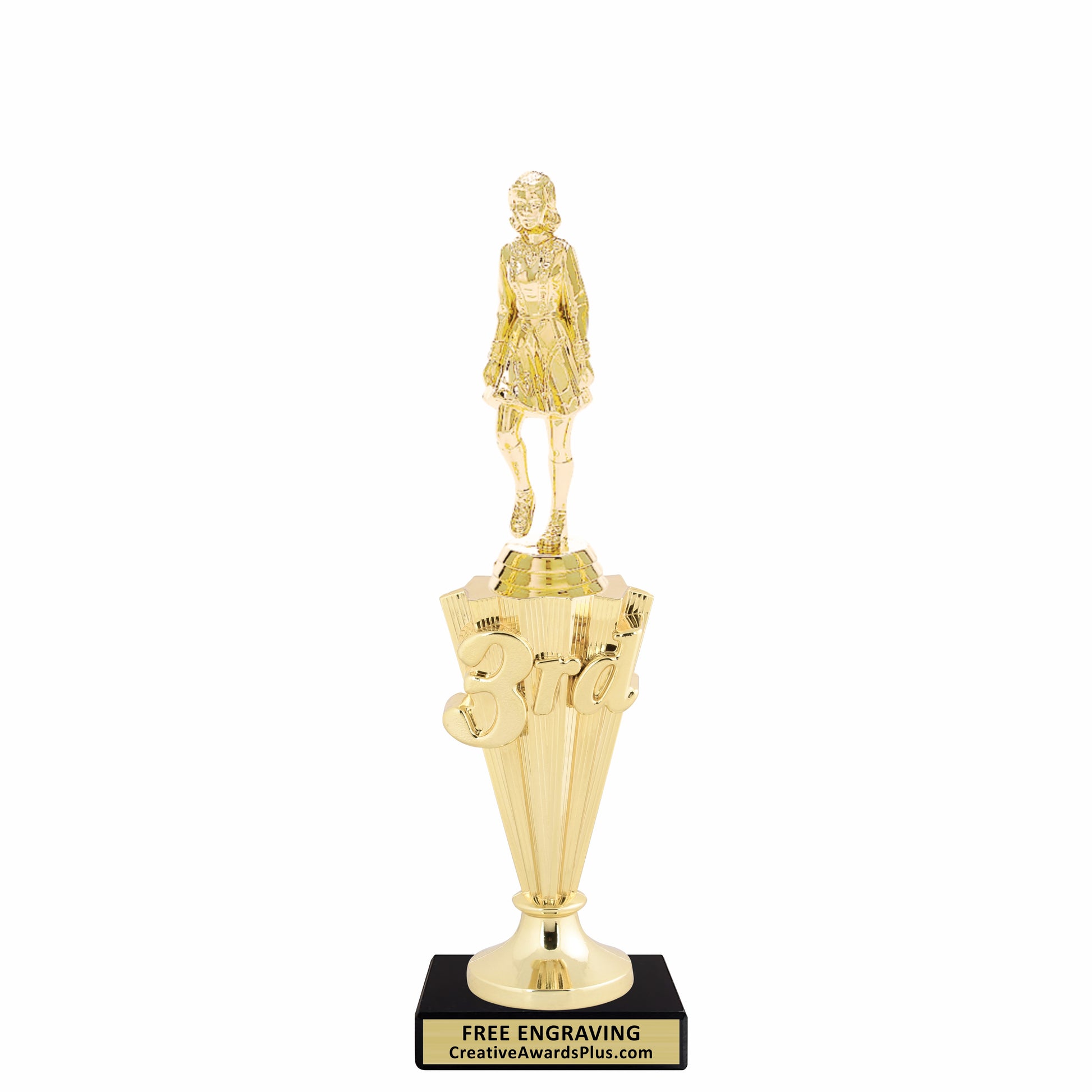 Irish Dancer 3rd Place Trophy 10.25" / Gold