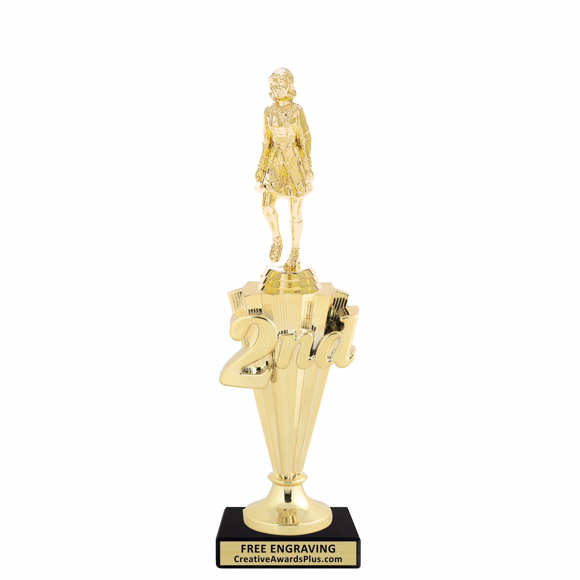 Irish Dancer 2nd Place Trophy 10.75" / Gold