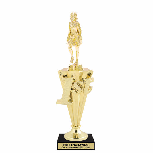 Irish Dancer 1st Place Trophy 11.25" / Gold